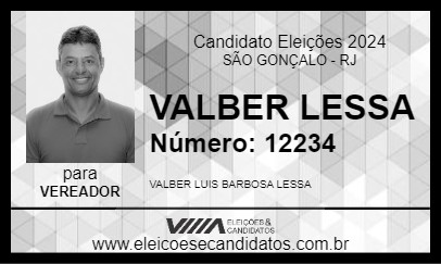 Candidato VALBER LESSA 2024 - SÃO GONÇALO - Eleições