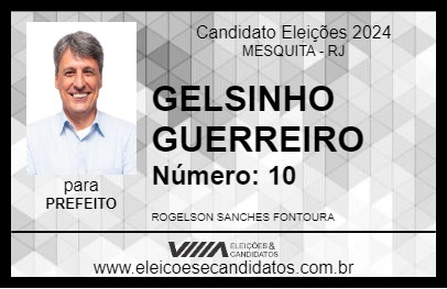 Candidato GELSINHO GUERREIRO 2024 - MESQUITA - Eleições