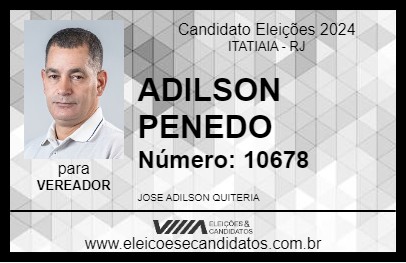 Candidato ADILSON PENEDO 2024 - ITATIAIA - Eleições