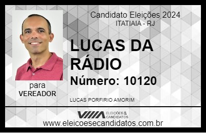 Candidato LUCAS DA RÁDIO 2024 - ITATIAIA - Eleições