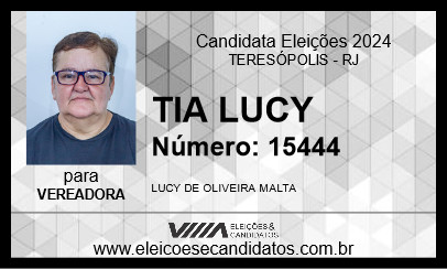 Candidato TIA LUCY 2024 - TERESÓPOLIS - Eleições