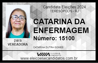 Candidato CATARINA DA ENFERMAGEM 2024 - TERESÓPOLIS - Eleições