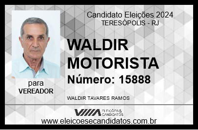 Candidato WALDIR MOTORISTA 2024 - TERESÓPOLIS - Eleições