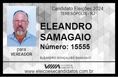 Candidato ELEANDRO SAMAGAIO 2024 - TERESÓPOLIS - Eleições