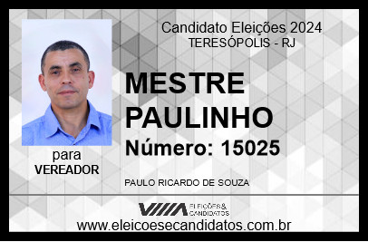 Candidato MESTRE PAULINHO 2024 - TERESÓPOLIS - Eleições