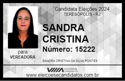 Candidato SANDRA CRISTINA 2024 - TERESÓPOLIS - Eleições