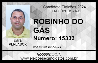 Candidato ROBINHO DO GÁS 2024 - TERESÓPOLIS - Eleições