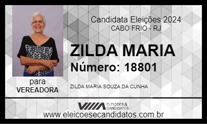 Candidato ZILDA MARIA 2024 - CABO FRIO - Eleições