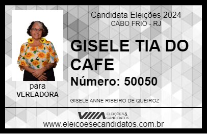 Candidato GISELE TIA DO CAFE 2024 - CABO FRIO - Eleições