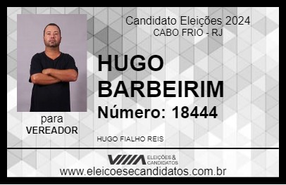 Candidato HUGO BARBEIRIM 2024 - CABO FRIO - Eleições