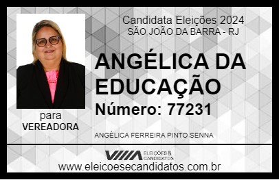 Candidato ANGÉLICA DA EDUCAÇÃO 2024 - SÃO JOÃO DA BARRA - Eleições