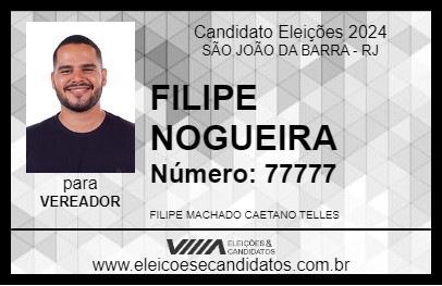 Candidato FILIPE NOGUEIRA 2024 - SÃO JOÃO DA BARRA - Eleições