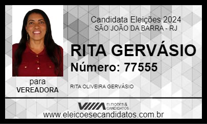 Candidato RITA GERVÁSIO 2024 - SÃO JOÃO DA BARRA - Eleições