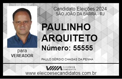 Candidato PAULINHO ARQUITETO 2024 - SÃO JOÃO DA BARRA - Eleições