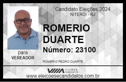 Candidato ROMERIO DUARTE 2024 - NITERÓI - Eleições