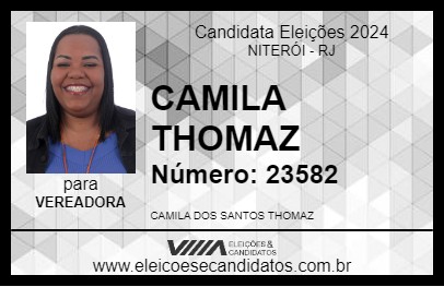 Candidato CAMILA THOMAZ 2024 - NITERÓI - Eleições