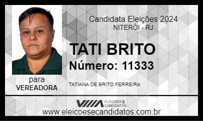 Candidato TATI BRITO 2024 - NITERÓI - Eleições