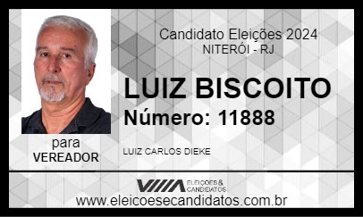 Candidato LUIZ DO BISCOITO 2024 - NITERÓI - Eleições