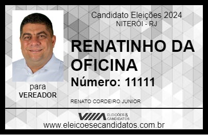 Candidato RENATINHO DA OFICINA 2024 - NITERÓI - Eleições