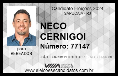 Candidato NECO CERNIGOI 2024 - SAPUCAIA - Eleições