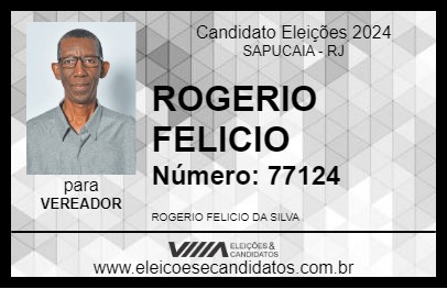 Candidato ROGERIO FELICIO 2024 - SAPUCAIA - Eleições