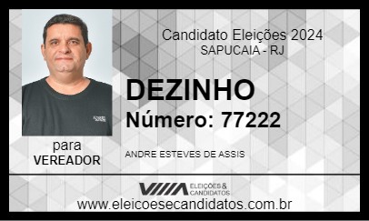 Candidato DEZINHO 2024 - SAPUCAIA - Eleições