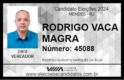 Candidato RODRIGO VACA MAGRA 2024 - MENDES - Eleições