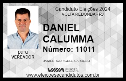 Candidato DANIEL CALUMMA 2024 - VOLTA REDONDA - Eleições