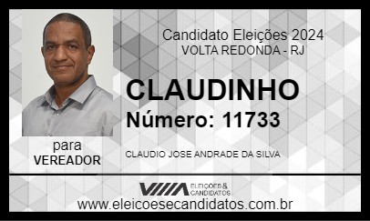 Candidato CLAUDINHO 2024 - VOLTA REDONDA - Eleições