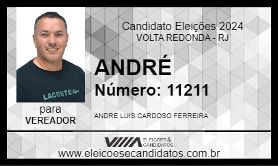 Candidato ANDRÉ 2024 - VOLTA REDONDA - Eleições