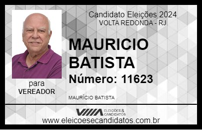 Candidato MAURICIO BATISTA 2024 - VOLTA REDONDA - Eleições