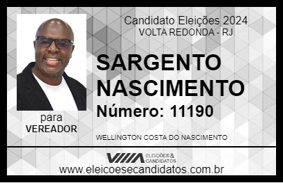 Candidato SARGENTO NASCIMENTO 2024 - VOLTA REDONDA - Eleições