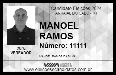 Candidato MANOEL RAMOS 2024 - ARRAIAL DO CABO - Eleições