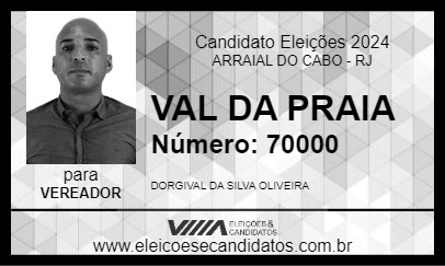 Candidato VAL DA PRAIA 2024 - ARRAIAL DO CABO - Eleições