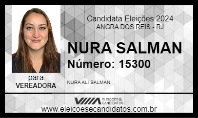 Candidato NURA SALMAN 2024 - ANGRA DOS REIS - Eleições