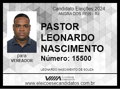 Candidato PASTOR LEONARDO NASCIMENTO 2024 - ANGRA DOS REIS - Eleições