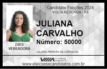 Candidato JULIANA CARVALHO 2024 - VOLTA REDONDA - Eleições