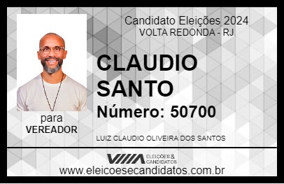 Candidato CLAUDIO SANTO 2024 - VOLTA REDONDA - Eleições