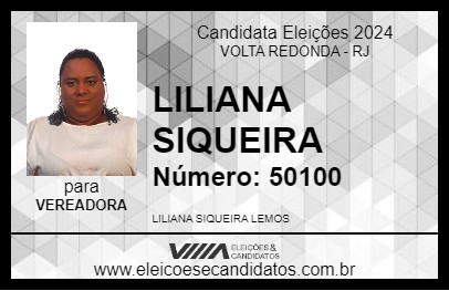 Candidato LILIANA SIQUEIRA 2024 - VOLTA REDONDA - Eleições