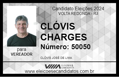 Candidato CLÓVIS CHARGES 2024 - VOLTA REDONDA - Eleições