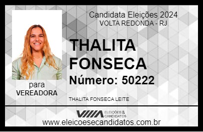 Candidato THALITA FONSECA 2024 - VOLTA REDONDA - Eleições