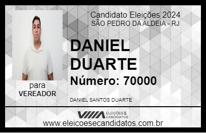 Candidato DANIEL DUARTE 2024 - SÃO PEDRO DA ALDEIA - Eleições