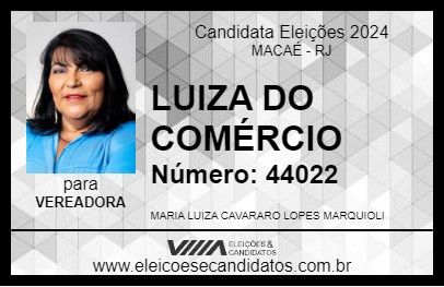 Candidato LUIZA DO COMÉRCIO 2024 - MACAÉ - Eleições