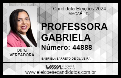 Candidato PROFESSORA GABRIELA 2024 - MACAÉ - Eleições