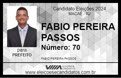 Candidato FABIO PEREIRA PASSOS 2024 - MACAÉ - Eleições