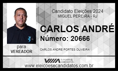 Candidato CARLOS ANDRÉ 2024 - MIGUEL PEREIRA - Eleições