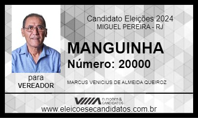 Candidato MANGUINHA 2024 - MIGUEL PEREIRA - Eleições