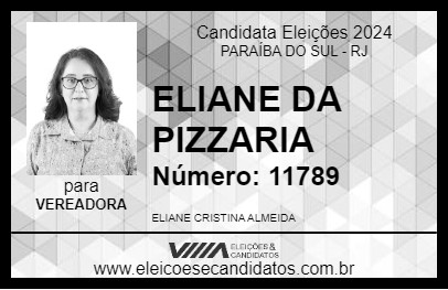 Candidato ELIANE DA PIZZARIA 2024 - PARAÍBA DO SUL - Eleições