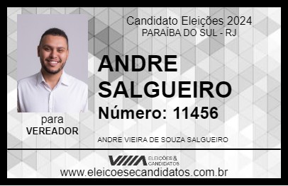 Candidato ANDRE SALGUEIRO 2024 - PARAÍBA DO SUL - Eleições