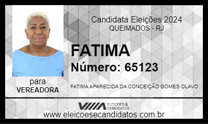 Candidato FATIMA DA COTINHA 2024 - QUEIMADOS - Eleições